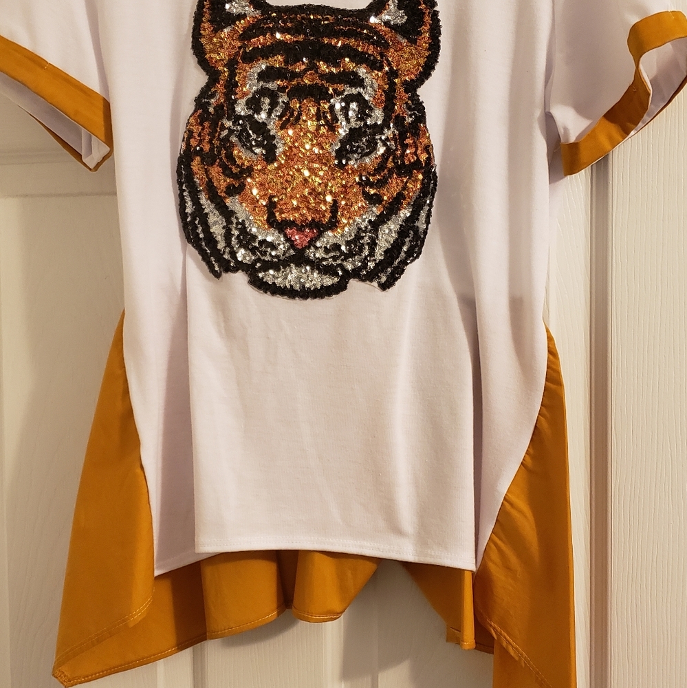 Blinged out tiger shirt